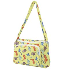 Dinosaurs - Yellow Finch Front Pocket Crossbody Bag