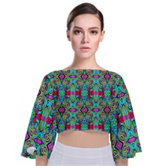 Ml 96 Tie Back Butterfly Sleeve Chiffon Top