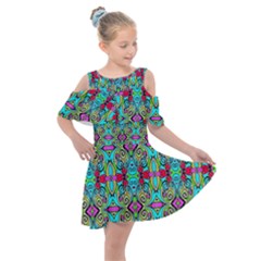 Ml 96 Kids  Shoulder Cutout Chiffon Dress