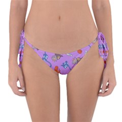 Dinosaurs - Violet Reversible Bikini Bottom by WensdaiAmbrose