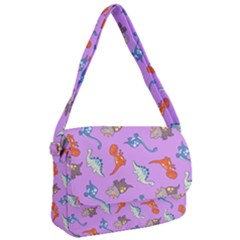 Dinosaurs - Violet Courier Bag by WensdaiAmbrose