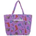 Dinosaurs - Violet Zip Up Canvas Bag View3