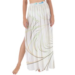 Flowers Background Leaf Leaves Blue Maxi Chiffon Tie-up Sarong