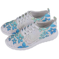 Flowers Background Leaf Leaves Blue Men s Lightweight Sports Shoes