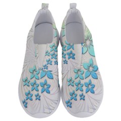 Flowers Background Leaf Leaves Blue No Lace Lightweight Shoes