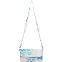 Flowers Background Leaf Leaves Blue Mini Crossbody Handbag View1