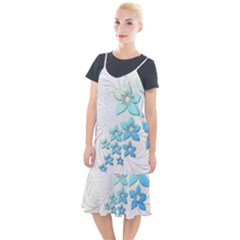 Flowers Background Leaf Leaves Blue Camis Fishtail Dress