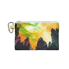 Forest Trees Nature Wood Green Canvas Cosmetic Bag (small) by Pakrebo