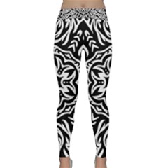 Pattern Star Design Texture Classic Yoga Leggings by Pakrebo