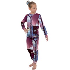 Post Office Mail Mailbox Night Kids  Long Sleeve Set 