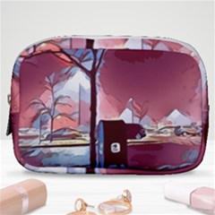 Post Office Mail Mailbox Night Make Up Pouch (small) by Pakrebo