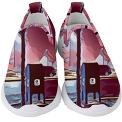 Post Office Mail Mailbox Night Kids  Slip On Sneakers