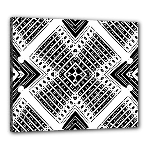 Pattern Tile Repeating Geometric Canvas 24  X 20  (stretched) by Pakrebo