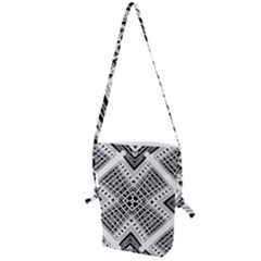 Pattern Tile Repeating Geometric Folding Shoulder Bag by Pakrebo