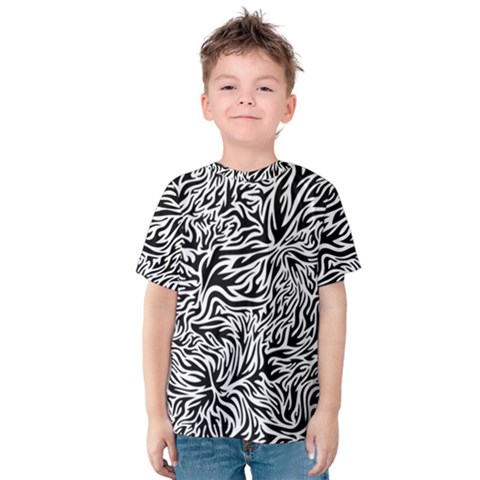 Flames Fire Pattern Digital Art Kids  Cotton Tee by Pakrebo