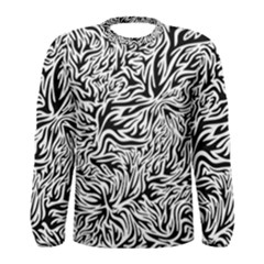 Flames Fire Pattern Digital Art Men s Long Sleeve Tee by Pakrebo