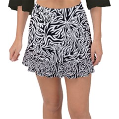 Flames Fire Pattern Digital Art Fishtail Mini Chiffon Skirt by Pakrebo