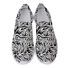 Flames Fire Pattern Digital Art Women s Slip On Sneakers by Pakrebo