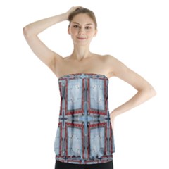 Pattern Cross Geometric Shape Strapless Top by Pakrebo