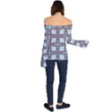 Pattern Cross Geometric Shape Off Shoulder Long Sleeve Top View2