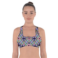 Pattern Wallpaper Background Cross Back Sports Bra by Pakrebo