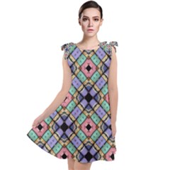 Pattern Wallpaper Background Tie Up Tunic Dress by Pakrebo