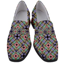 Pattern Wallpaper Background Women s Chunky Heel Loafers