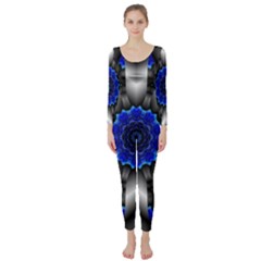 Kaleidoscope Abstract Round Long Sleeve Catsuit