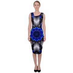 Kaleidoscope Abstract Round Sleeveless Pencil Dress