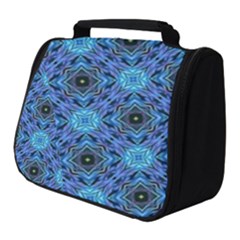 Blue Tile Wallpaper Texture Full Print Travel Pouch (small)