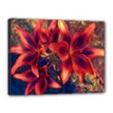 Red Lillies Bloom Flower Plant Canvas 16  x 12  (Stretched) View1