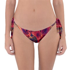 Red Lillies Bloom Flower Plant Reversible Bikini Bottom by Pakrebo