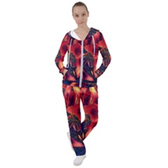 Red Lillies Bloom Flower Plant Women s Tracksuit