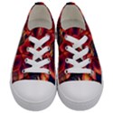 Red Lillies Bloom Flower Plant Kids  Low Top Canvas Sneakers View1