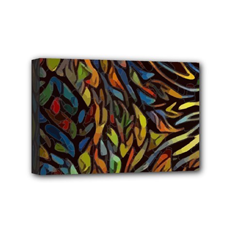 Stained Glass Window Glass Colorful Mini Canvas 6  X 4  (stretched) by Pakrebo