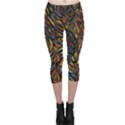 Stained Glass Window Glass Colorful Capri Leggings  View1