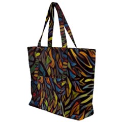 Stained Glass Window Glass Colorful Zip Up Canvas Bag