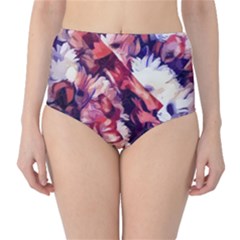 Flowers Bouquets Vintage Pop Art Classic High-waist Bikini Bottoms by Pakrebo