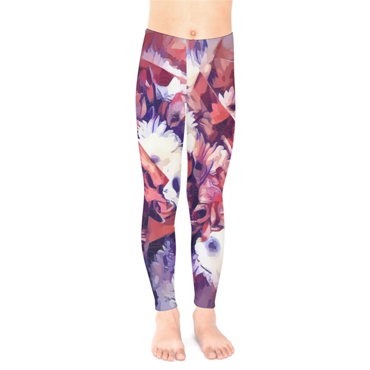 Flowers Bouquets Vintage Pop Art Kids  Legging