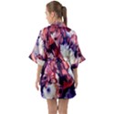 Flowers Bouquets Vintage Pop Art Quarter Sleeve Kimono Robe View2