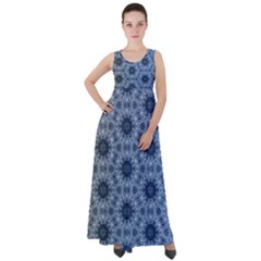 Pattern Patterns Seamless Design Empire Waist Velour Maxi Dress