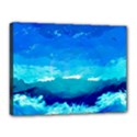 Blue Sky Artwork Drawing Painting Canvas 16  x 12  (Stretched) View1