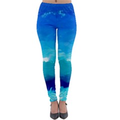 Blue Sky Artwork Drawing Painting Lightweight Velour Leggings by Pakrebo