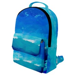 Blue Sky Artwork Drawing Painting Flap Pocket Backpack (small) by Pakrebo