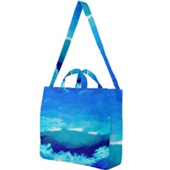 Blue Sky Artwork Drawing Painting Square Shoulder Tote Bag