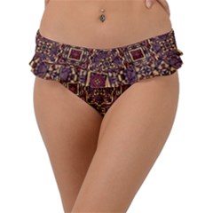 Pattern Decoration Art Ornate Frill Bikini Bottom