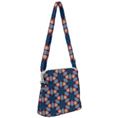 Pattern Tile Background Seamless Zipper Messenger Bag