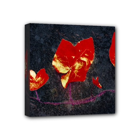 Grunge Floral Collage Design Mini Canvas 4  X 4  (stretched) by dflcprintsclothing