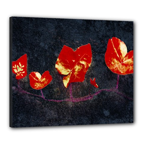 Grunge Floral Collage Design Canvas 24  X 20  (stretched) by dflcprintsclothing