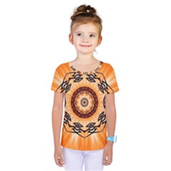 Abstract Kaleidoscope Colorful Kids  One Piece Tee